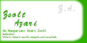 zsolt azari business card